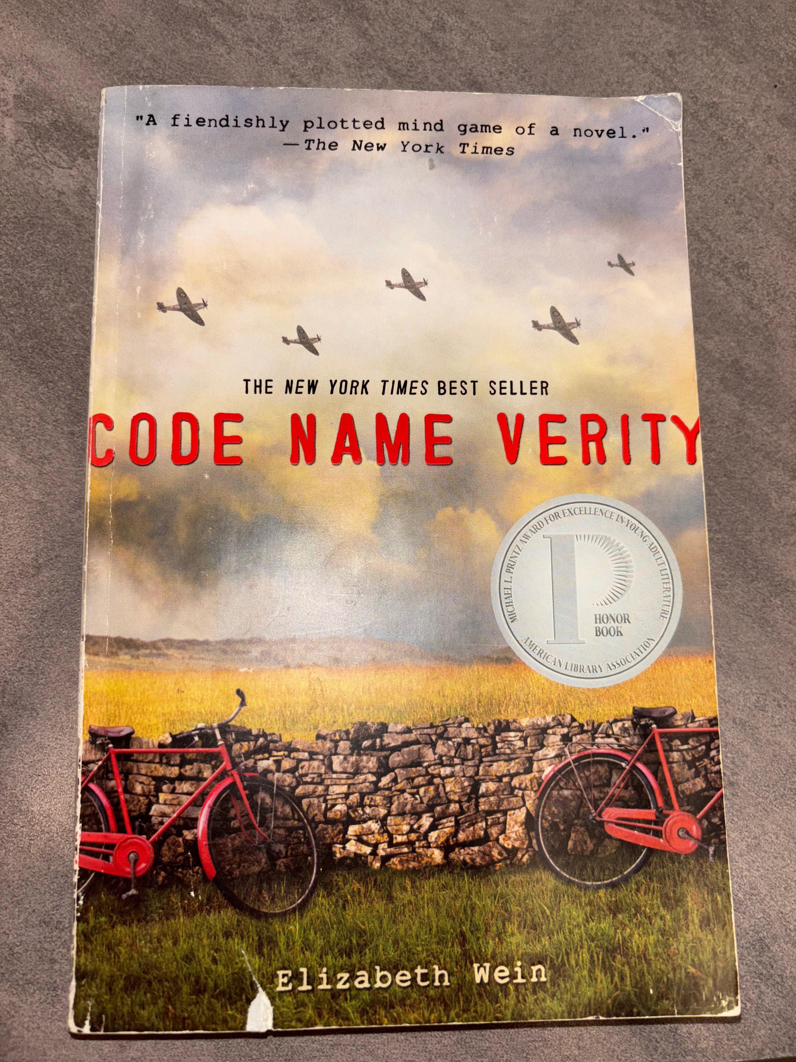 Code Name Verity by Elizabeth E. Wein YA paperback (rescued)