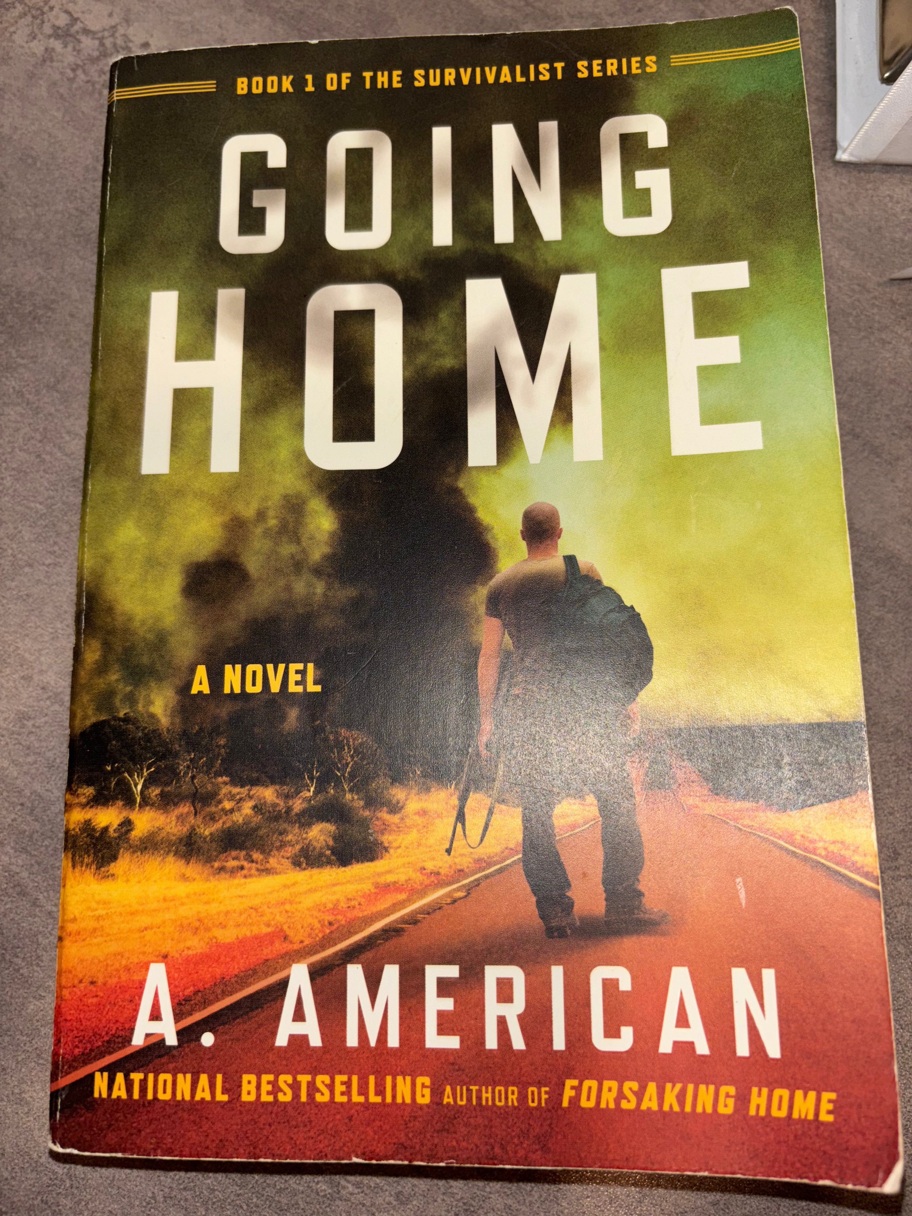 Going Home (book 1 of the Survivalist Series) by A. American paperback (rescued)