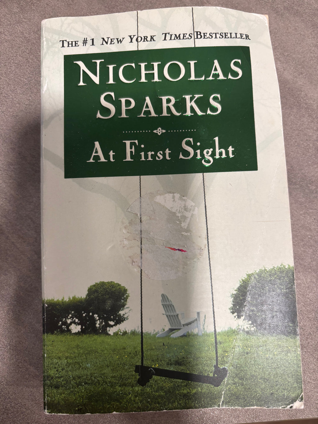 At First Sight (sequel to True Believer) by Nicholas Sparks paperback (mass market) (rescued) (2 covers available)